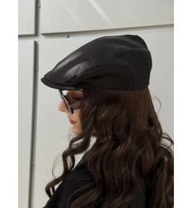 Classic Black Flat Cap –...