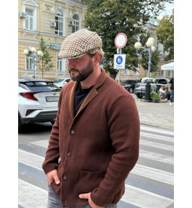 Multicolor Tweed Flat Cap –...