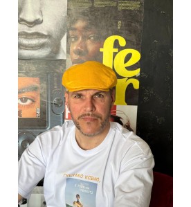 Mustard Yellow Flat Cap –...