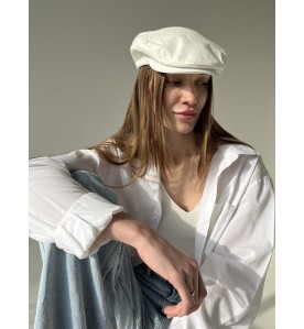 Cream Flat Cap – Soft...