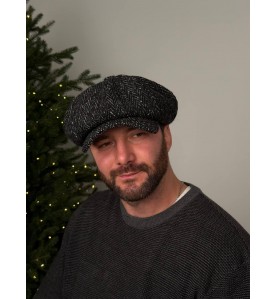Charcoal Tweed Flat Cap –...