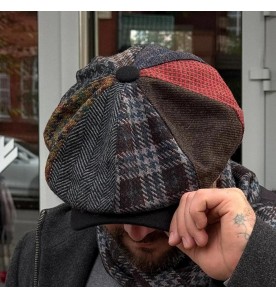 Patchwork Newsboy Cap –...