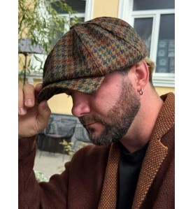 Multicolor Tweed Newsboy...
