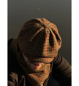Multicolor Tweed Newsboy...