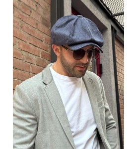 Gray Newsboy Cap – Classic...