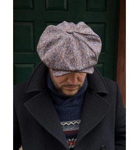 Blue Herringbone Newsboy...
